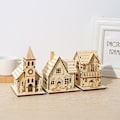 Miniatyrbild 3 av 5: Unik Design Kyrkhus, Kompakt Storlek Och Utsökta Detaljer Säkerställer Att Denna Obehandlade Julby i Trä Är Idealisk För DIY-projekt Och Helger
