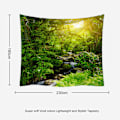 Miniatyrbilde 2 av 5: Misty Forest Tapestry Naturgrønn Trevev Tapet Landskap