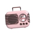 Pikkukuva 3 / 5: Vaaleanpunainen söpö retro Bluetooth-kaiutin Mini matkatavaroiden mini-kaiutin Luova vintage-tyylinen söpö pieni kaiutin