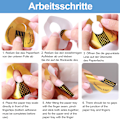 Miniatyrbild 1 av 7: Paket med 500/1 rulle nagelmallar, självhäftande modelleringsmallar nagelformar för nagelkonst gelnaglar, konstgjord nagelförlängning (guld)