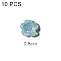 Miniatyrbild 2 av 5: Nail Art 3D Resin Vit Ros Blomdesign Aurora Kronblad Nagel