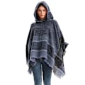 Miniatyrbild 1 av 5: Bohemisk poncho-huvtröja med aztektryck för kvinnor