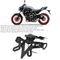 Miniatyrbillede 8 af 8: Bagagepladeholder Bagageplade Fjern med LED-lys Passer til Yamaha MT‑07 FZ‑07 13‑20