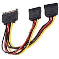 Pikkukuva 1 / 5: 15-nastainen virtajohto, Cable Creation SATA 15-nastainen uros 3x15-nastaiseen naarasvirranjakajakaapeliadapteri