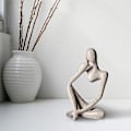 Miniatyrbilde 5 av 6: Håndlaget Abstrakt Skulptur Statue Håndlaget - Tenkende Mann -