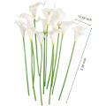 Miniatyrbillede 3 af 7: 12 Stykker Kunstige Calla Lily Kunstige Blomsterbuket Hvid