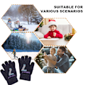 Miniatyrbild 5 av 5: Vinter cartoon femfingerhandskar pojkar sticka plysch primära