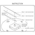 Miniatyrbillede 5 af 6: Stor 3D DIY Vægur uden ramme - Romertal