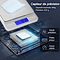 Miniatyrbild 2 av 5: Kompakt Digital Köksvåg, Mini Fickvåg med Bakgrundsbelyst LCD-Display, Tareringsfunktion för Exakt Matlagning och Bakning (Batteri Ingår)