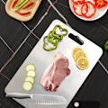 Miniatyrbild 6 av 7: Skärbräda i rostfritt stål, 2 stycken köksskärbräda, 304 rostfritt stål non-stick skärbräda för kött, frukt och grönsaker