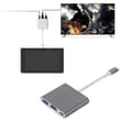 Miniatyrbilde 2 av 5: TYPE-C til HDMI tre i ett - grått skall hvit linje