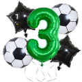 Miniatyrbillede 1 af 5: Gigant, Ballon Nummer, Balloner Til Fødselsdage, Fodbold Dekorationer