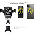 Miniatyrbilde 4 av 5: 15W Rask Trådløs Lader Bilmobilholder