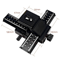 Miniatyrbillede 3 af 5: 4-vejs Makro Fokuseringsskinne 3D Justeringsskyde Makro Slider til Close Up Optagelse Digitale Kameraer med 1/4 Tommer Skruehul