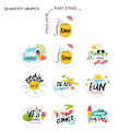 Miniatyrbillede 2 af 5: 180 stk Sommer Stickers Sommer Pool Runde Sticker Kit Sommer
