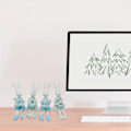 Miniatyrbild 8 av 8: Hängande kanin i harts - Dekoration för hemmet - Påskpynt