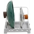 Miniatyrbillede 2 af 5: Grydeholder, Låg Holder, Grydelåg Holder, af PP + Ståltråd, Holdbar, U-Formet Bøjle, Justerbar (1 stk., Grå)