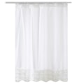 Miniatyrbilde 1 av 6: Hvit Farmhouse Dusjforheng 70 x 70 med Shabby Chic Ruffles