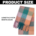Miniatyrbillede 2 af 5: Stor Chunky Plaid Sjal Farvet Ternet Oversize Sjal