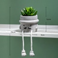 Miniatyrbilde 2 av 5: Søt uttrykksimulerende grønn plante bonsai kunstig pottet