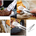 Miniatyrbild 5 av 5: Flexibla tänger i rostfritt stål, buffébestick för enkel hantering, grilltång för utomhusbruk, silverbestick perfekt för kök och matlagning utomhus, 4 st