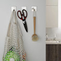 Miniatyrbild 5 av 7: Självhäftande krokar i rostfritt stål, vattentåliga självhäftande väggkrokar för omedelbart kraftigt stöd i badrum, sovrum, toaletter (3-pack)