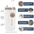 Miniatyrbild 5 av 6: Rostfri Vakuumisolerad Resemugg för Kaffe, Läcksäker Design, Smart Termosmugg för Kaffe, Kompakt och Portabel Design, Vakuumisolering, Behåller