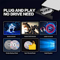 Pikkukuva 8 / 8: Ulkoinen CD DVD-asema, USB 3.0 Kannettava CD DVD +/-RW Asema Ohut