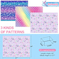 Miniatyrbild 2 av 5: 12 stycken sjöjungfru presentpapper - rosa*2+regnbåge*2+havsblå*2+lila*2