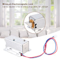 Miniatyrbild 3 av 5: DC 12V Mini Elektromagnetisk Lås Monteringssats Hårdvara för Dörr Fönster Skåp Låda