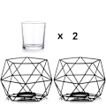Miniatyrbild 2 av 6: Dekorativ Accent Hem Badrum Kaffebarer, Vindtät Utomhus Inomhus Geometrisk Värmeljushållare För Bröllop Födelsedagsfest Speciella Tillfällen