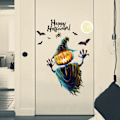 Pikkukuva 5 / 5: 3 kpl Halloween-kurpitsalyhty ikkunatarrat irrotettavat