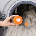 Miniatyrbillede 5 af 5: Pakke med 9 Genanvendelige Dyrehår Fjernere, Vaskemaskine Kugler, Farve Orange
