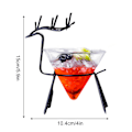 Miniatyrbilde 5 av 5: Hjorteformet holder med glass drikkekopp, glass drikkekopp, vinglasskopp for skrivebord reisedekor