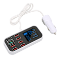 Pikkukuva 2 / 8: A9S+ 8 Portin Auton Latauslaite 40W Nopea Lataus QC 3.0 USB C Useita USB Latausasemia LCD-näytöllä Autolle Useille Laitteille
