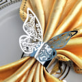 Miniatyrbillede 3 af 8: 100 stk. Butterfly Papir Servietringe Bryllupper Fest Serviet Tab