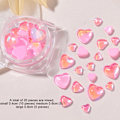 Miniatyrbillede 2 af 5: Hjerte Krystal Neglekunst Flatbacks Rhinestones