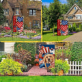 Miniatyrbillede 5 af 5: Patriotisk Stjerner og Striber Haveflag, 4. juli