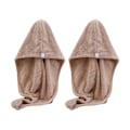 Miniatyrbild 1 av 5: 2-pack handduk för hårturban - Ultraabsorberande, snab torkande hårturban