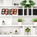 Miniatyrbillede 6 af 6: 3D LED Digital Vækkeur Bordvæg Moderne Vækkeur