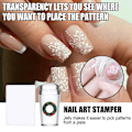 Miniatyrbillede 3 af 5: Silikon Negle Stamper Klar Fransk Spids Silikon Stempling Gele med Skraber Fransk Manicure Stempling Værktøj