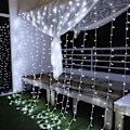 Miniatyrbild 1 av 5: Led Lichtervorhang, Lichternetz 3x3m 300 Leds, IP44 Wasserfest N
