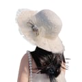 Miniatyrbilde 1 av 5: Halm-Solhatt Sommer-Strand Floppy-Hatt - Barn Bred Bredde Reise