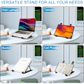 Miniatyrbild 5 av 5: Laptopstativ för skrivbord, bärbart hopfällbart stativ robust laptopstativ, ventilerat laptopstativ kompatibelt 13 14 15,6 tum MacBook Pro