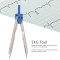 Miniatyrbild 6 av 8: EKG-tångar i rostfritt stål 0‑2,4 tum linjal ritverktyg för mätning för sjuksköterska Blå