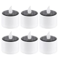 Miniatyrbillede 1 af 5: 6 stk. Stearinlys LED Dekorative Solcelle Vandafvisende Elektronisk Lys til Husholdningsbelysning Gul