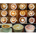 Miniatyrbild 4 av 6: 16 st/förpackning Kaffe Latte Cappuccino Barista Art Stenciler Kakdamm Mallar Kaffe Tillbehör