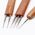 Miniatyrbild 5 av 7: 4 st Dreadlocks Sticknålar Smutsig Fläta Enkel Krok Dubbel Krok Starkare Mögelresistent Dreadlocks Verktyg