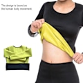 Miniatyrbild 7 av 7: Neopren Slimming Långärmad Bastutröja för Viktminskning för Kvinnor (S)