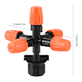 Miniatyrbillede 1 af 6: Hanegevind G1/2 Have Justerbar Forstøverdyse Mikro Dryp Vandingssprinkler
